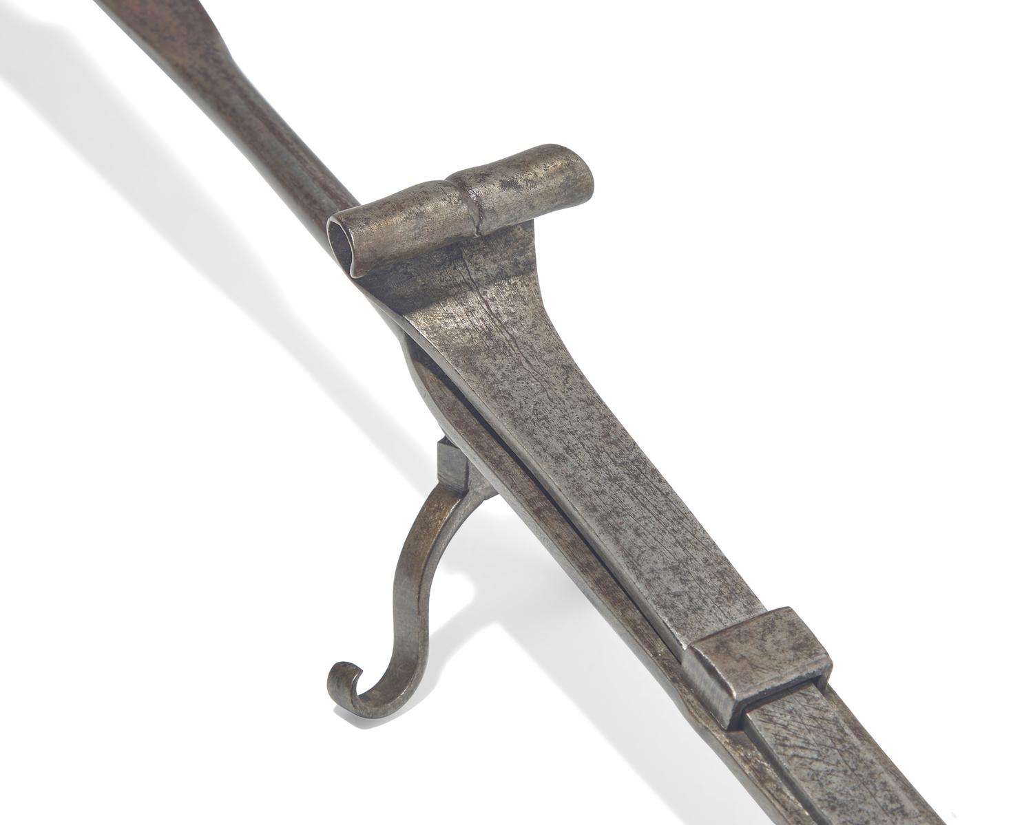 An Unusual Wrought Iron / Steel Peel with Adjustable Fork, French or Flemish, 18th Century