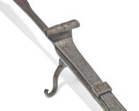 An Unusual Wrought Iron / Steel Peel with Adjustable Fork, French or Flemish, 18th Century
