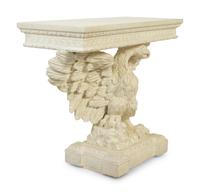 A George III Style White-Painted Pine Carved Eagle Console Table — 20TH CENTURY