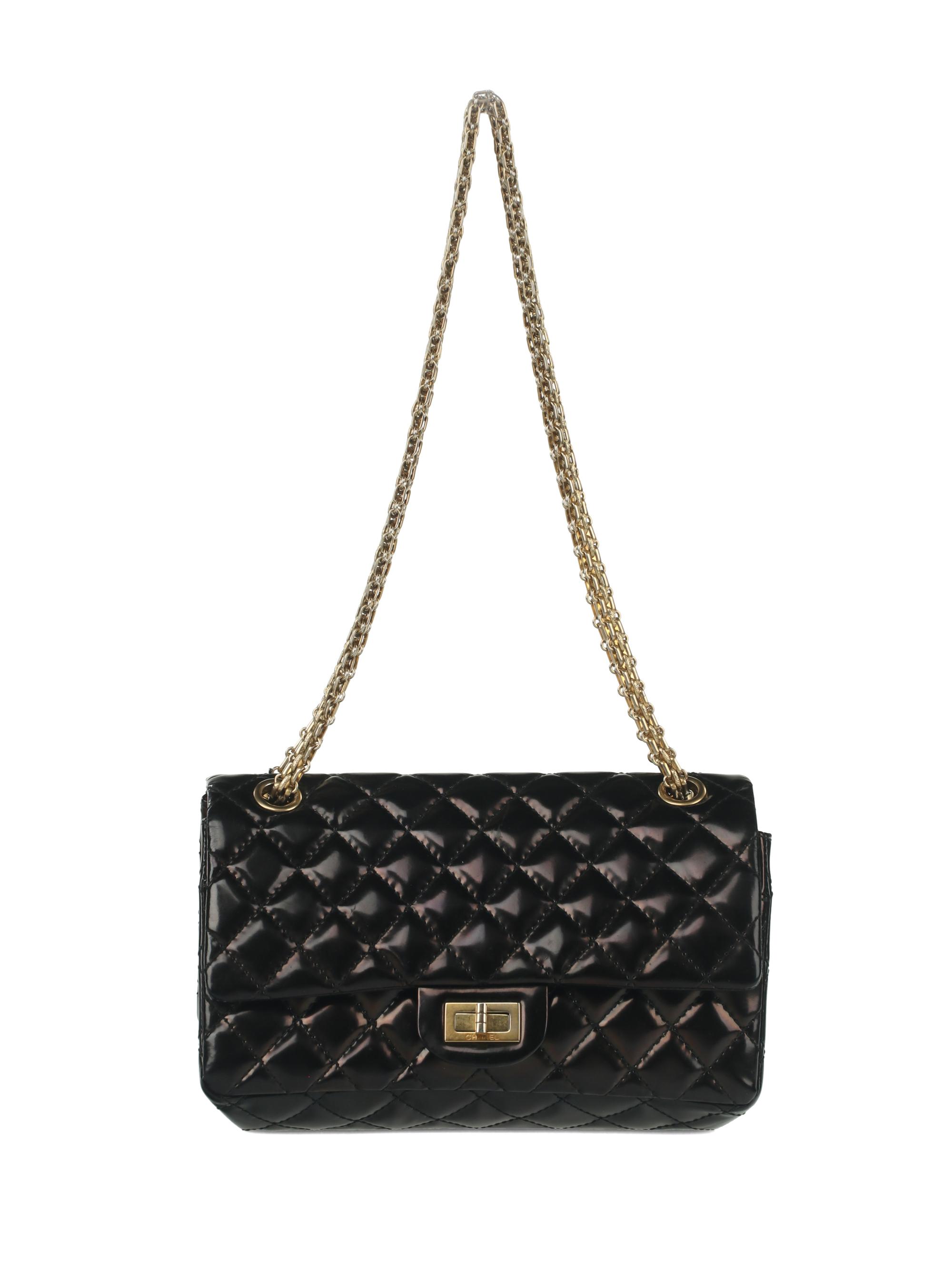 Chanel 2.55 Reissue Flap Bag in Black Patent Leather