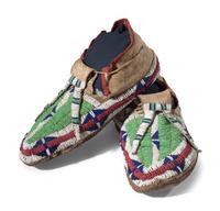 Sioux Beaded Hide Moccasins