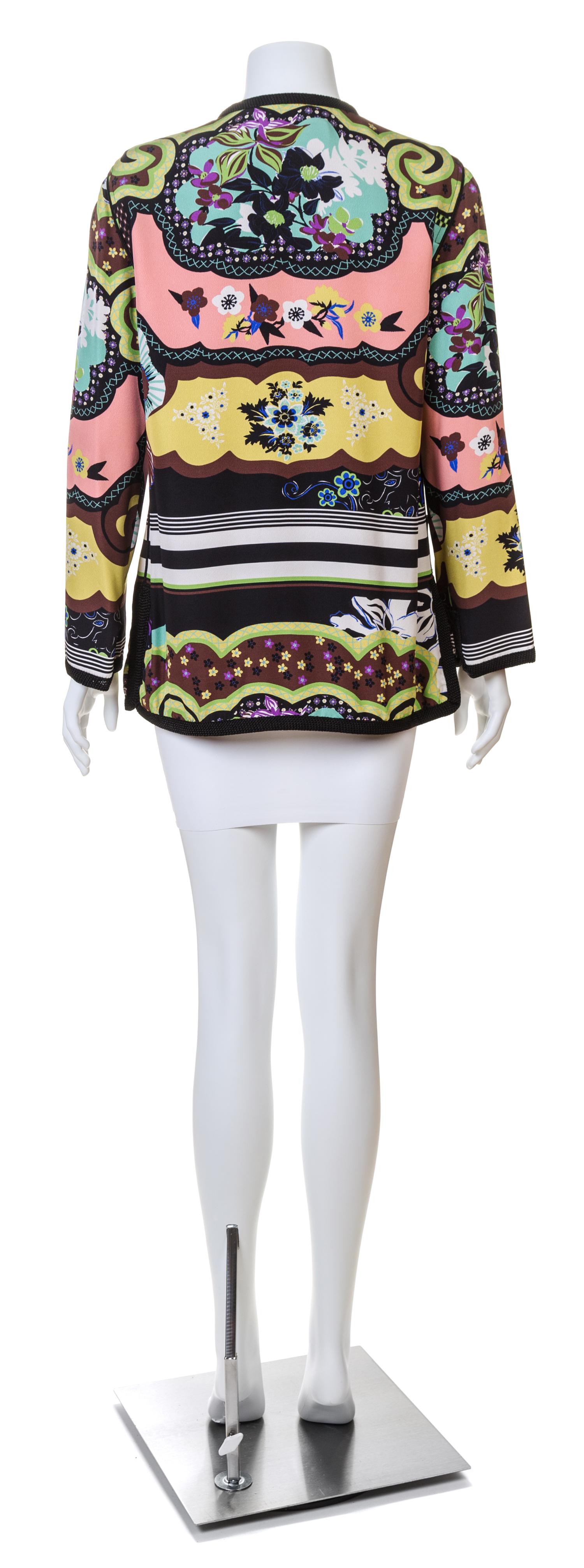 An Etro Multicolor Silk Jacket, Size 44.