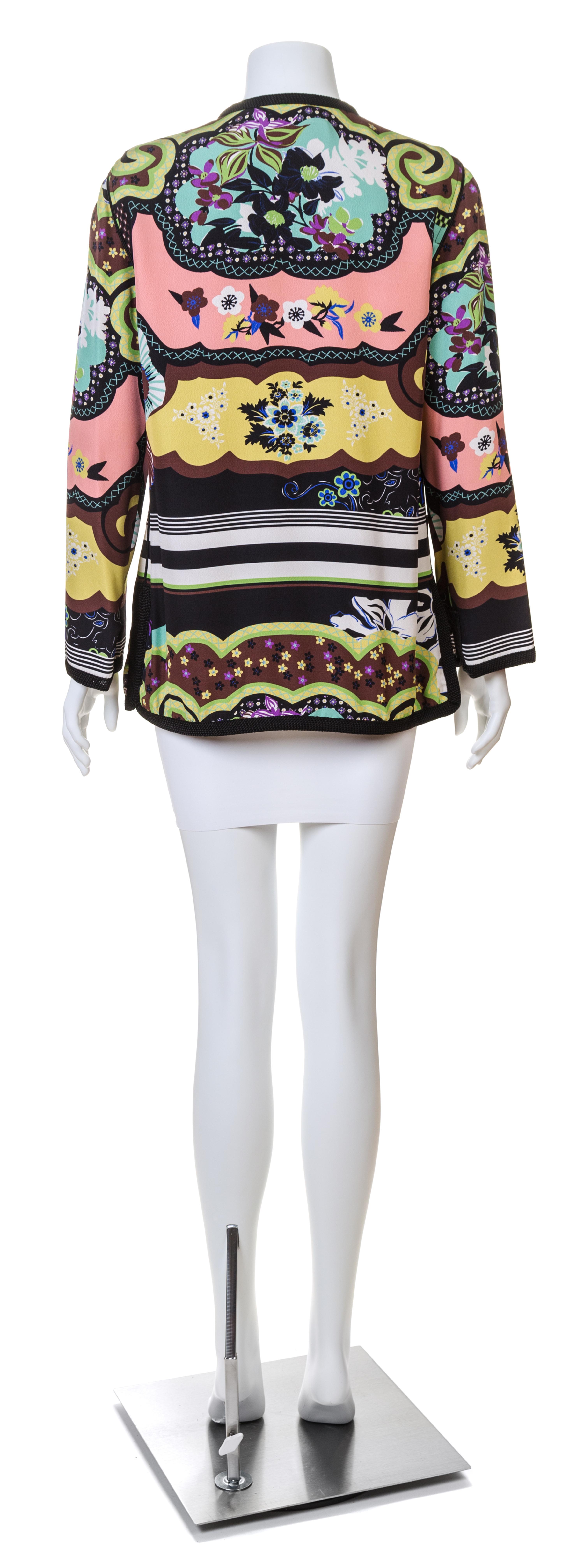 An Etro Multicolor Silk Jacket, Size 44.