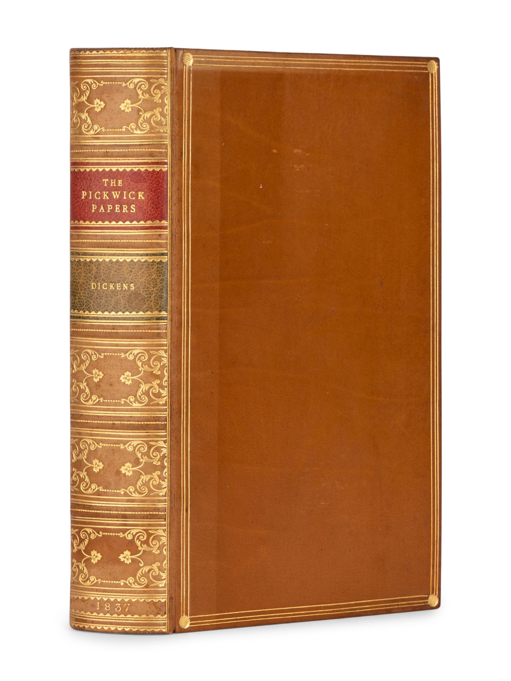 DICKENS, Charles (1812-1870). The Posthumous Papers of the Pickwick Club . London: Chapman and Hall, 1837.
