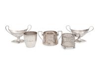 A Group of Various Silver Table Objects