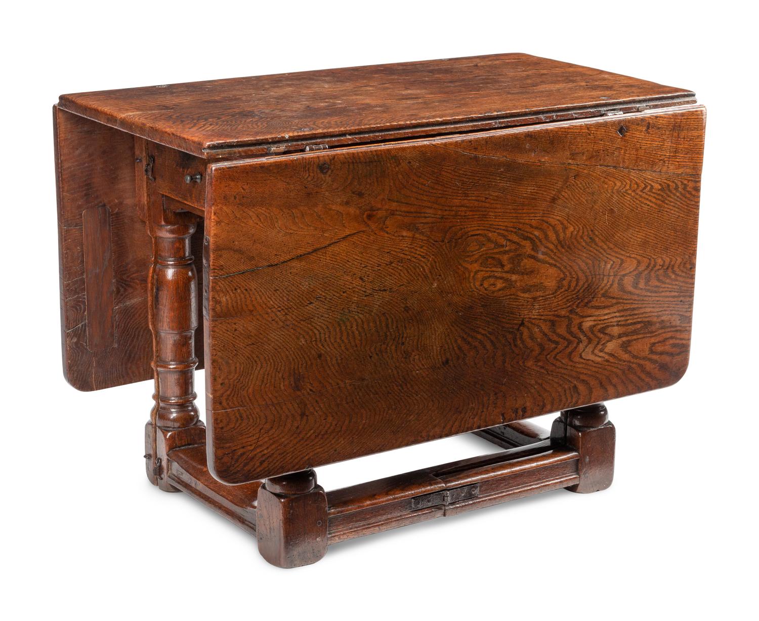 A William and Mary Oak Drop-Leaf Gate-Leg Table