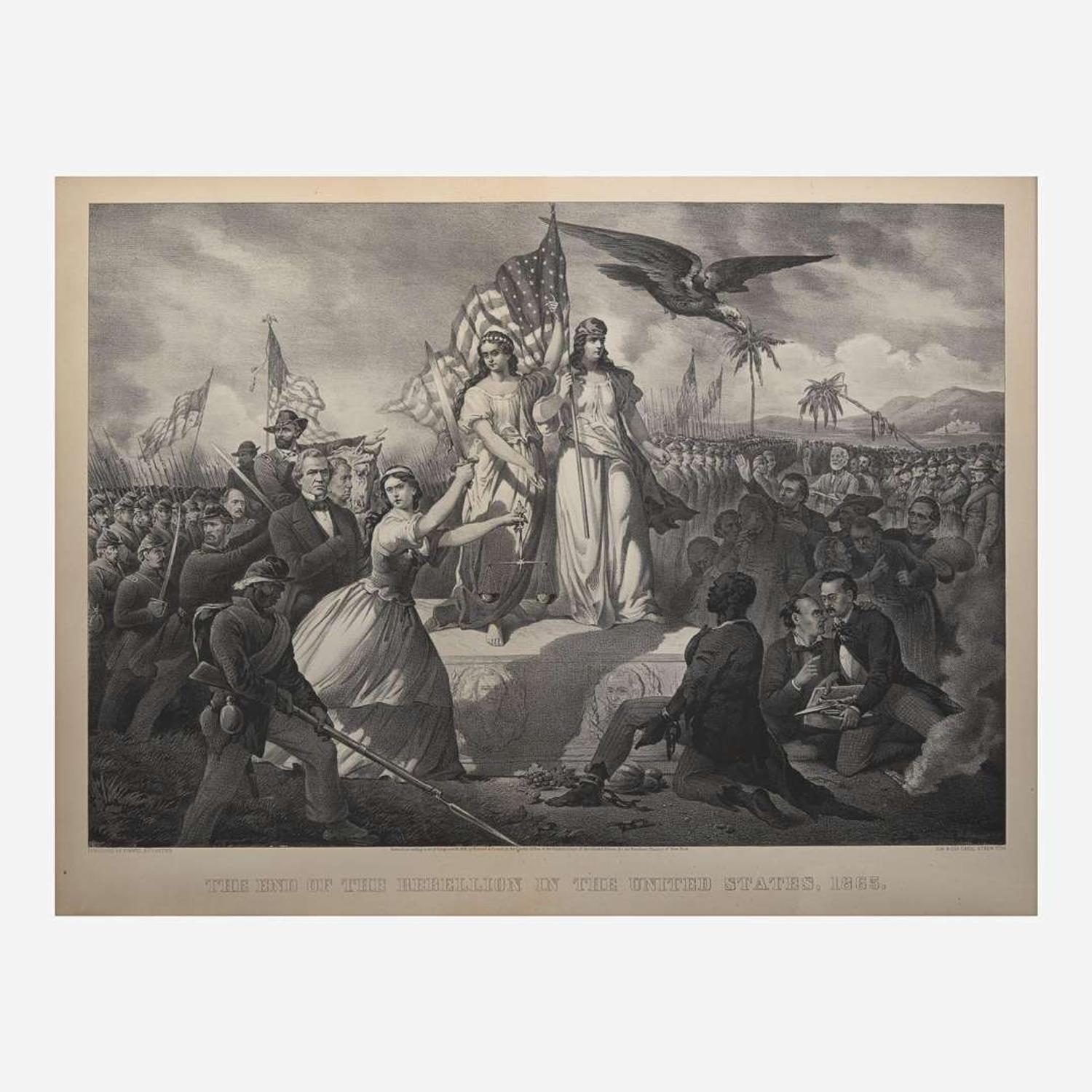 Christopher Kimmel (American, 1830-1872) The Outbreak of the Rebellion; together with a companion