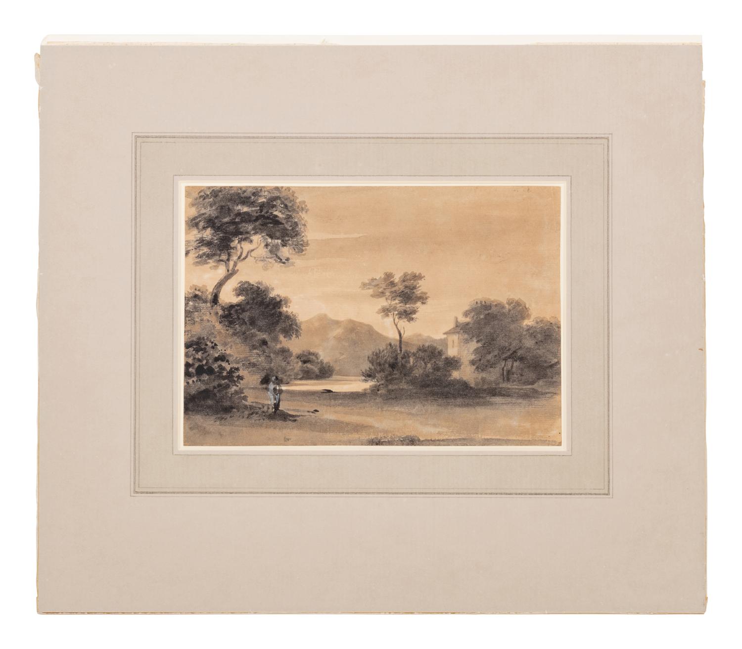 Figure by a Lake at Dusk , c. 1770-78