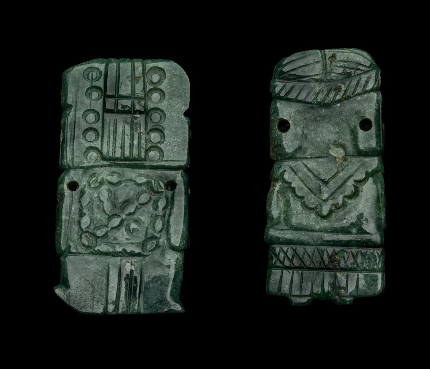 Two Maya Jade Pendants