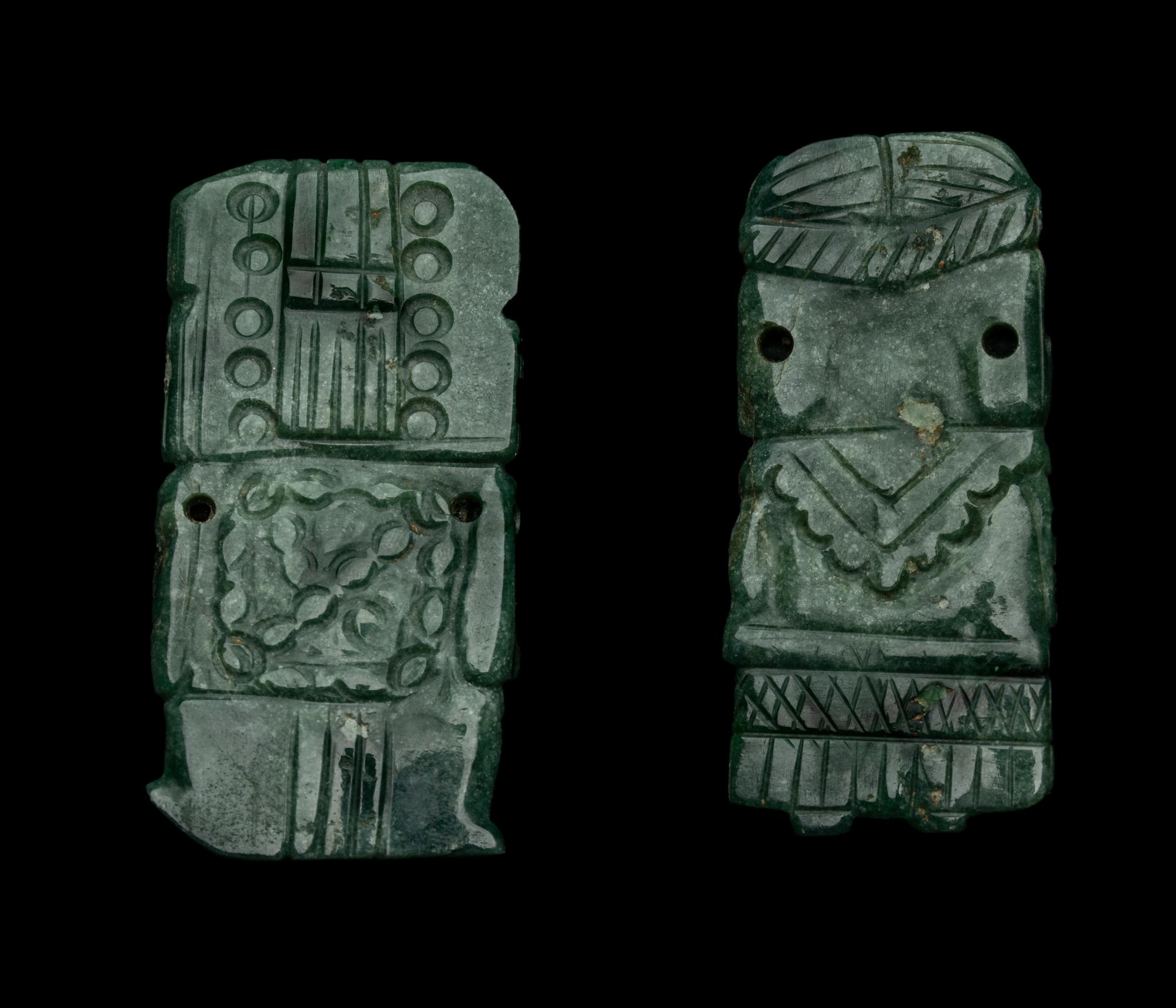 Two Maya Jade Pendants