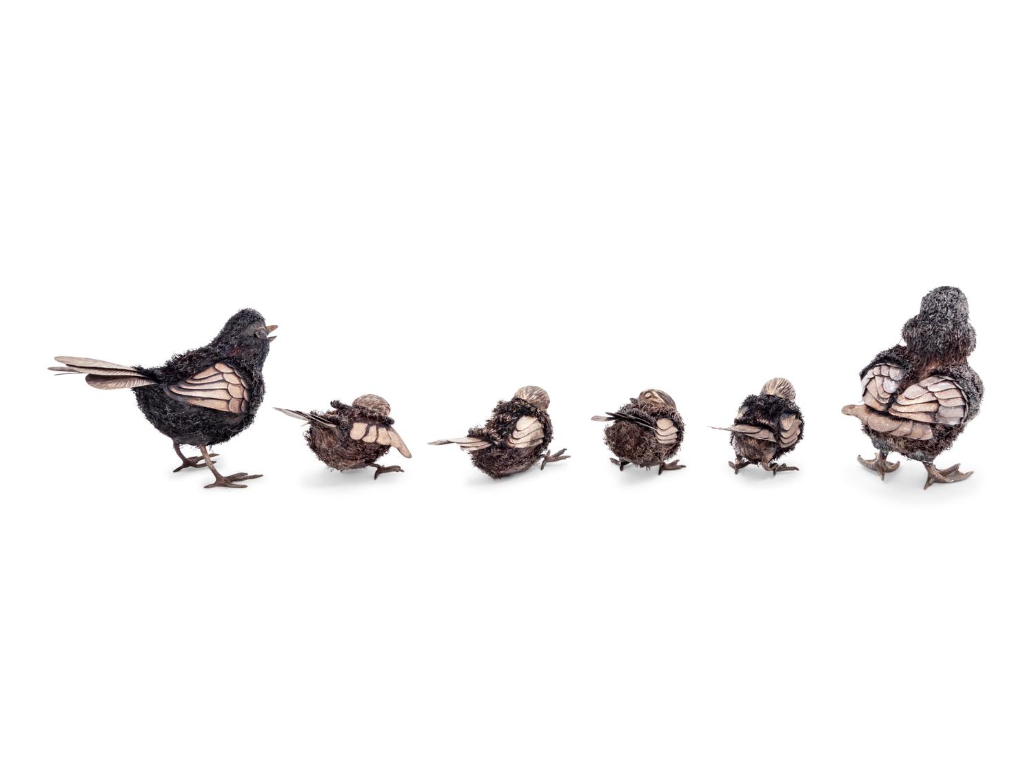 Six Italian Silver Birds