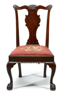 Fine Chippendale carved mahogany side chair possibly gilbert ash (1717-1785), new york, ny