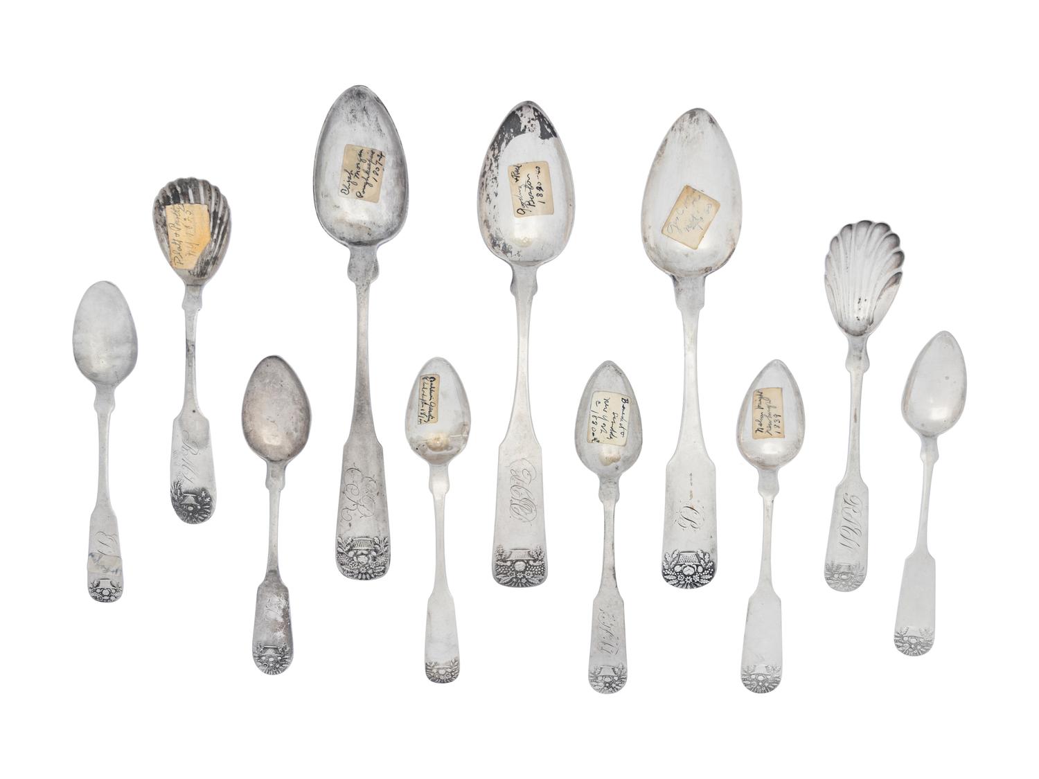 A Collection of American Silver Flatware Articles