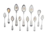 A Collection of American Silver Flatware Articles