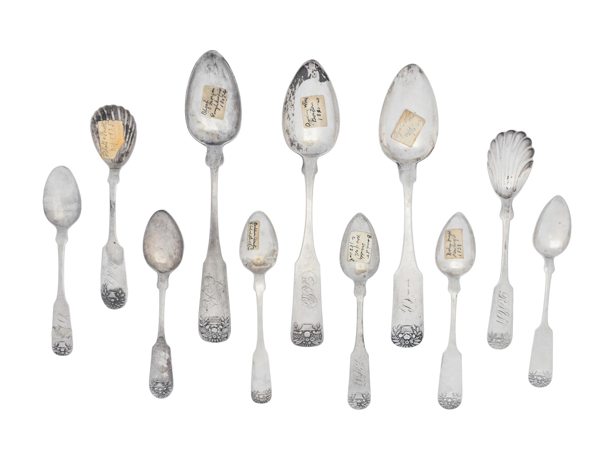 A Collection of American Silver Flatware Articles