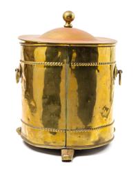 An English Brass Footed Bucket Height 16 1/2 inches. — 19TH CENTURY