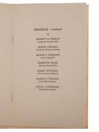 [ROOSEVELT, Franklin Delano (1882-1945)]. A group of invitations, tickets, and programs for FDR's inauguration as New York governor, comprising: