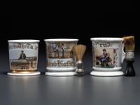Three Tradesmen's Porcelain Occupational Shaving Mugs