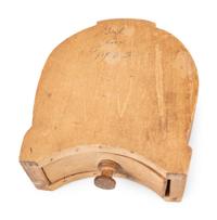 An Ohio Painted Folk Art Box in the Shape of a Horseshoe