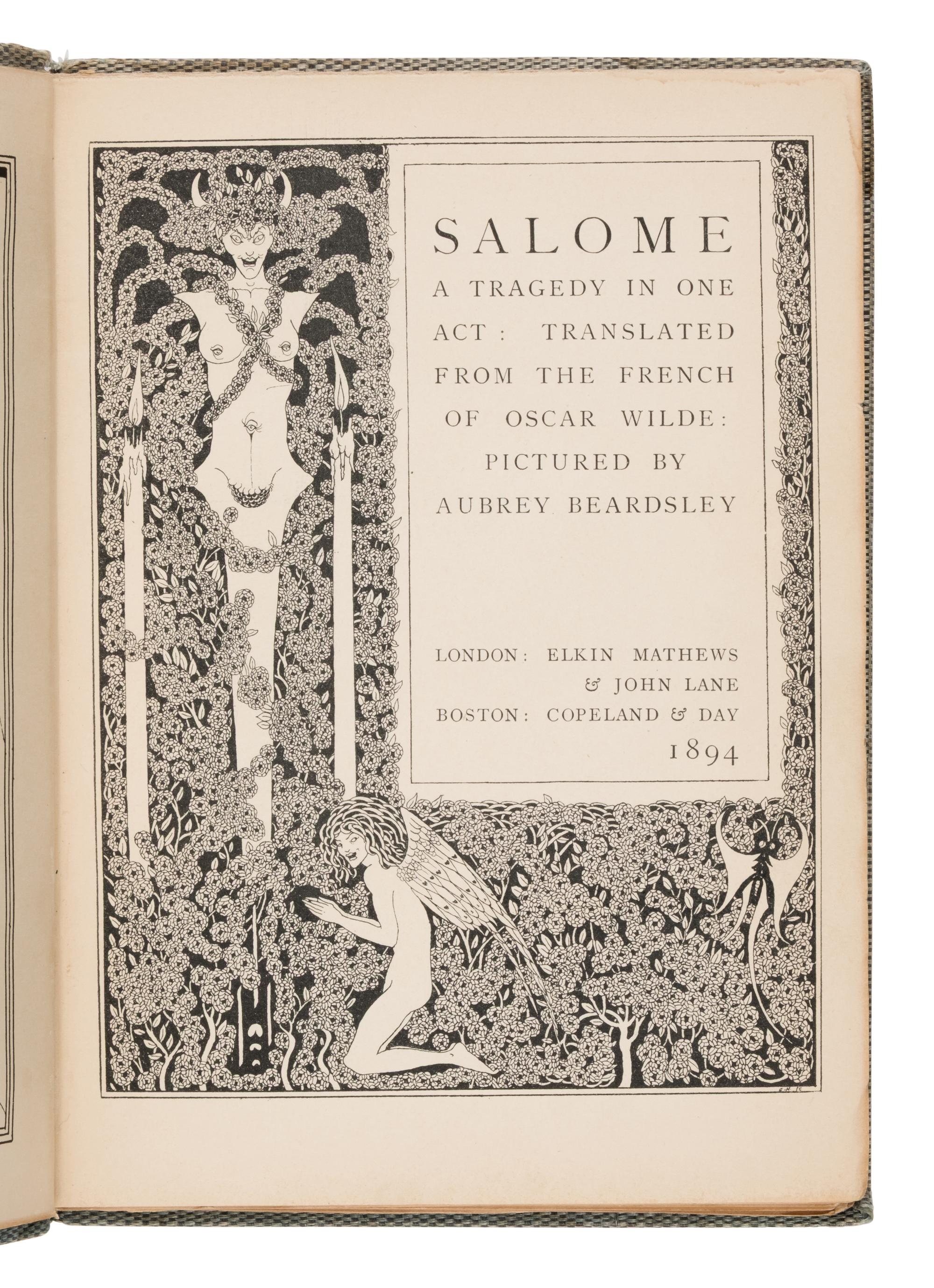 Wilde, Oscar (1854-1900). Salome . A Tragedy in One Act . London: Elkin Mathews, 1894.