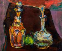 Robin Philipson, (British, 1916-1992), Still Life with Two Decanters