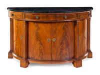 A Neoclassical Mahogany Marble-Top Cabinet
