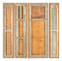 Ten French Painted Canvas Panels of Various Ports of France