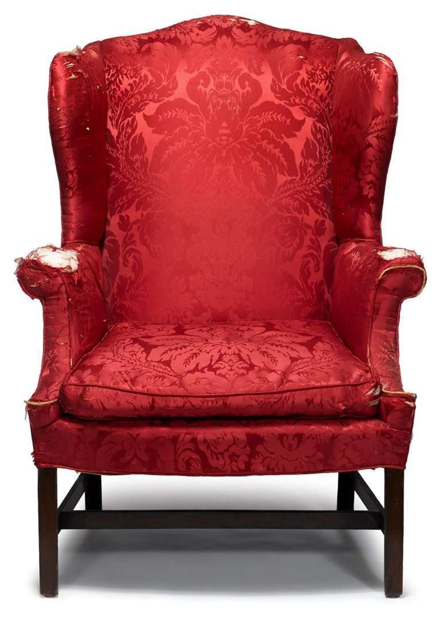 Chippendale mahogany easy chair america, circa 1795
