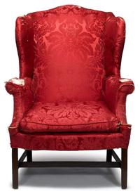 Chippendale mahogany easy chair america, circa 1795