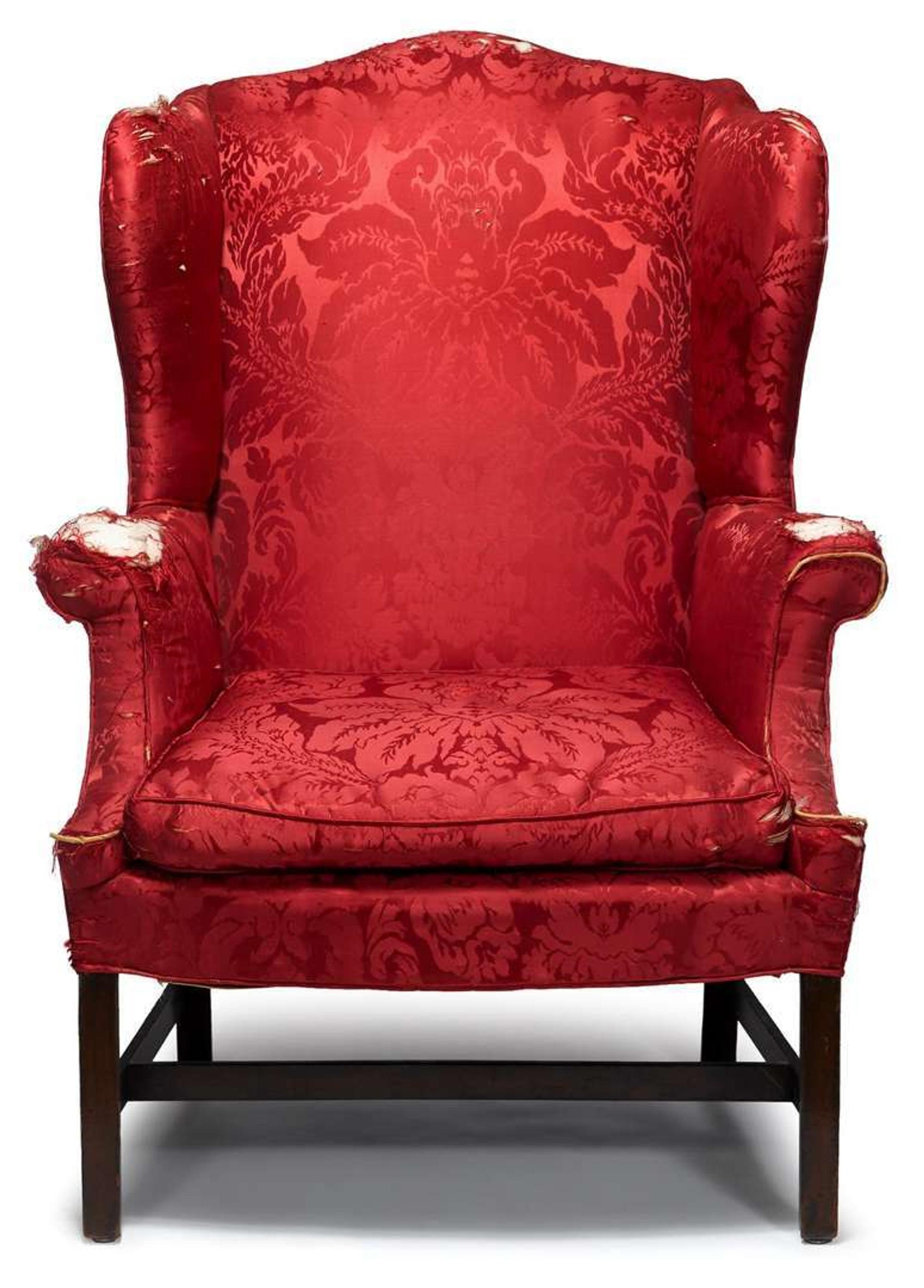 Chippendale mahogany easy chair america, circa 1795