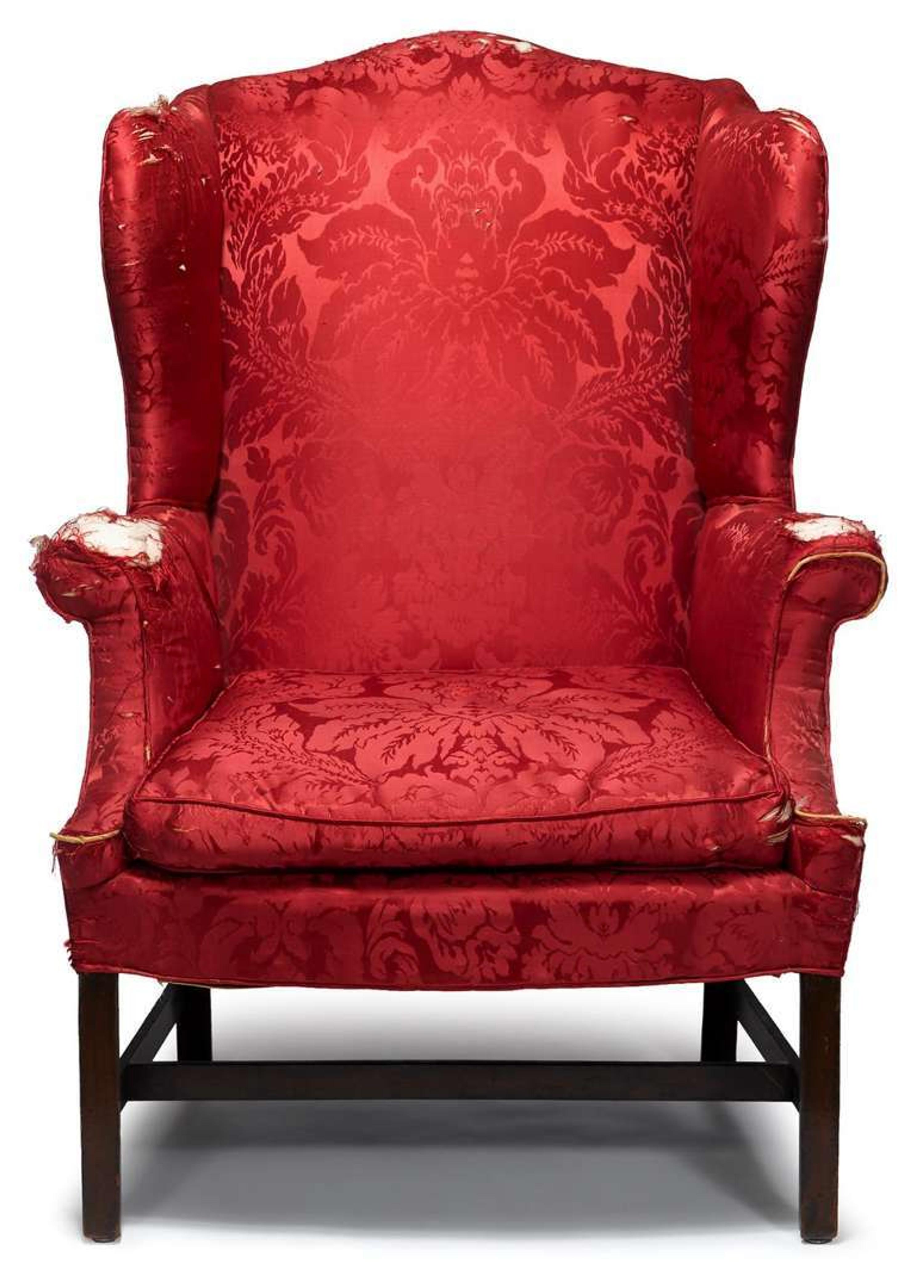 Chippendale mahogany easy chair america, circa 1795