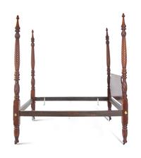 A Classical Carved Mahogany Four-Post Tester Bed