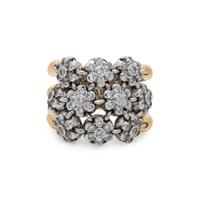 SONIA B., DIAMOND FLOWER RING