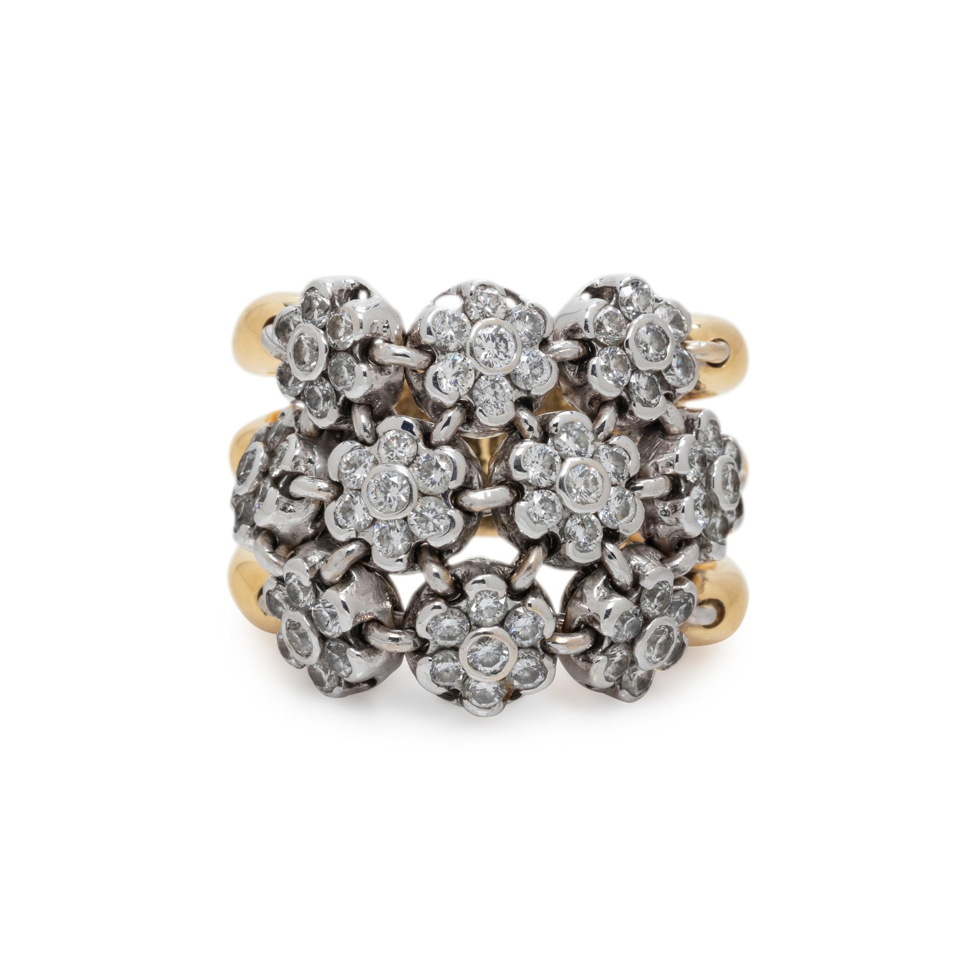 SONIA B., DIAMOND FLOWER RING