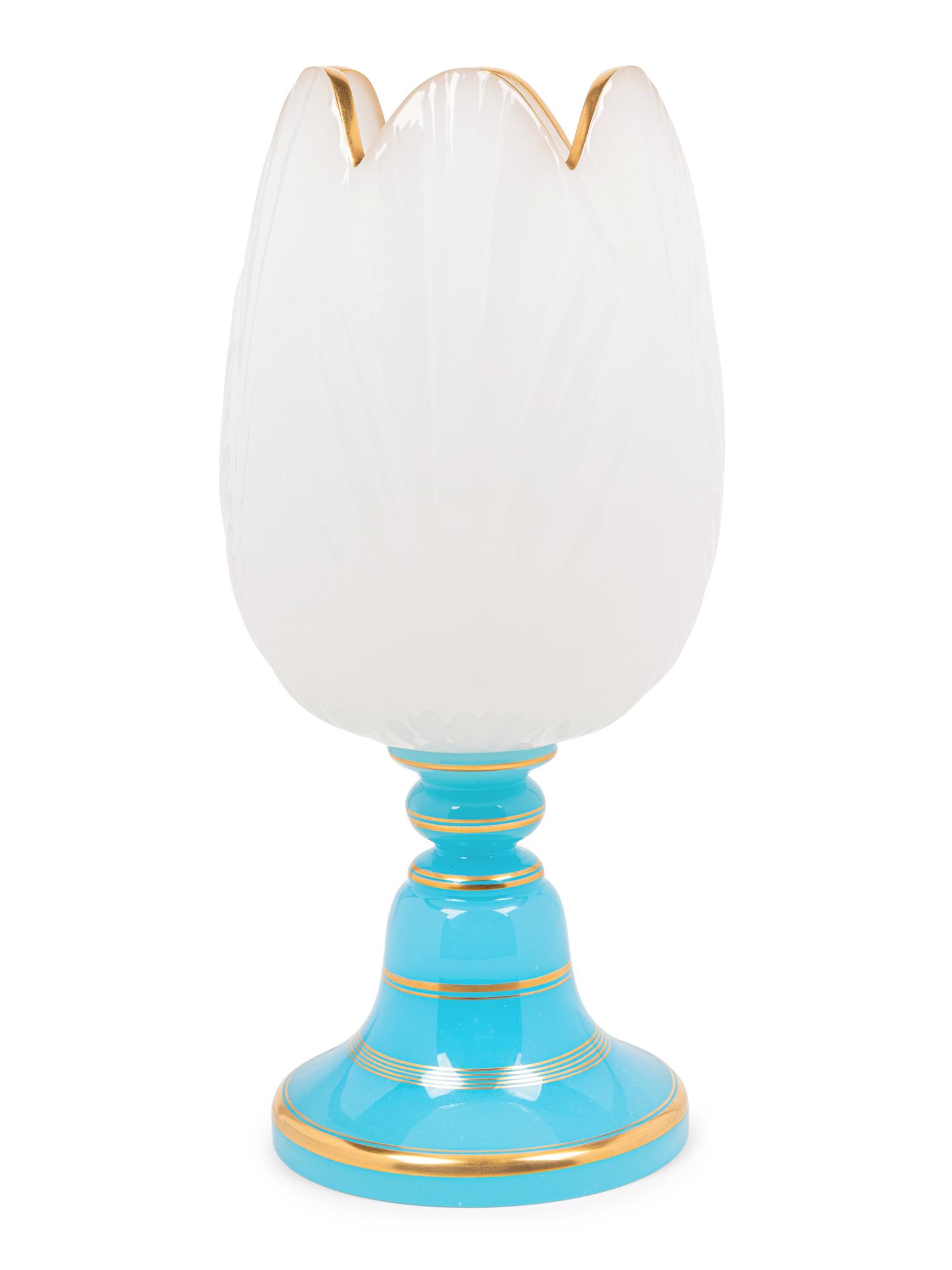 A Baccarat Opaline Glass Vase
