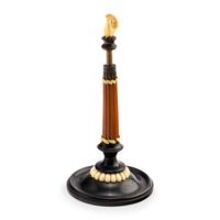 An Austrian Carved and Parcel-Ebonized Columnar Adjustable Quill Stand