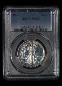 A 1939 Walking Liberty 50c Proof (PCGS PR65)