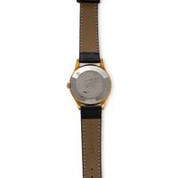ENICAR, VINTAGE, STAINLESS STEEL AND GOLD-PLATED MOONPHASE TRIPLE DATE WRISTWATCH
