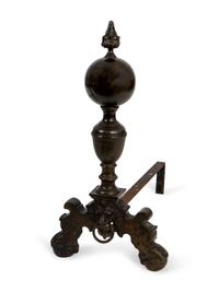 A Pair of Baroque Bronze Andirons — 18TH CENTURY