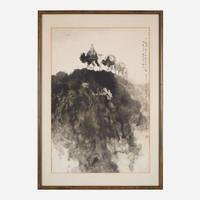 Li Shan (Chinese b.1926-d.2019) 李山 Camels on a Mountain Ridge ?????