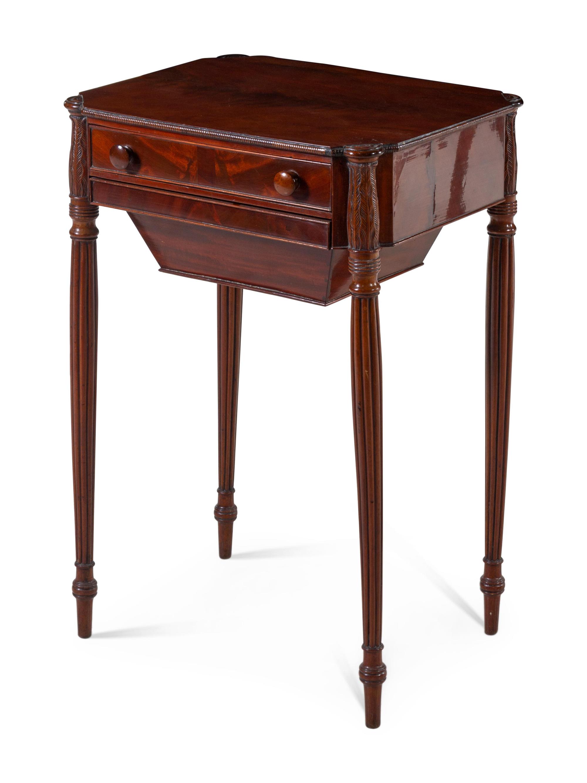 An American Mahogany Sewing Table