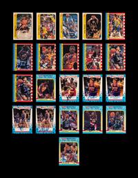 A Collection of 1980s Fleer Signed Autograph Basketball Stickers