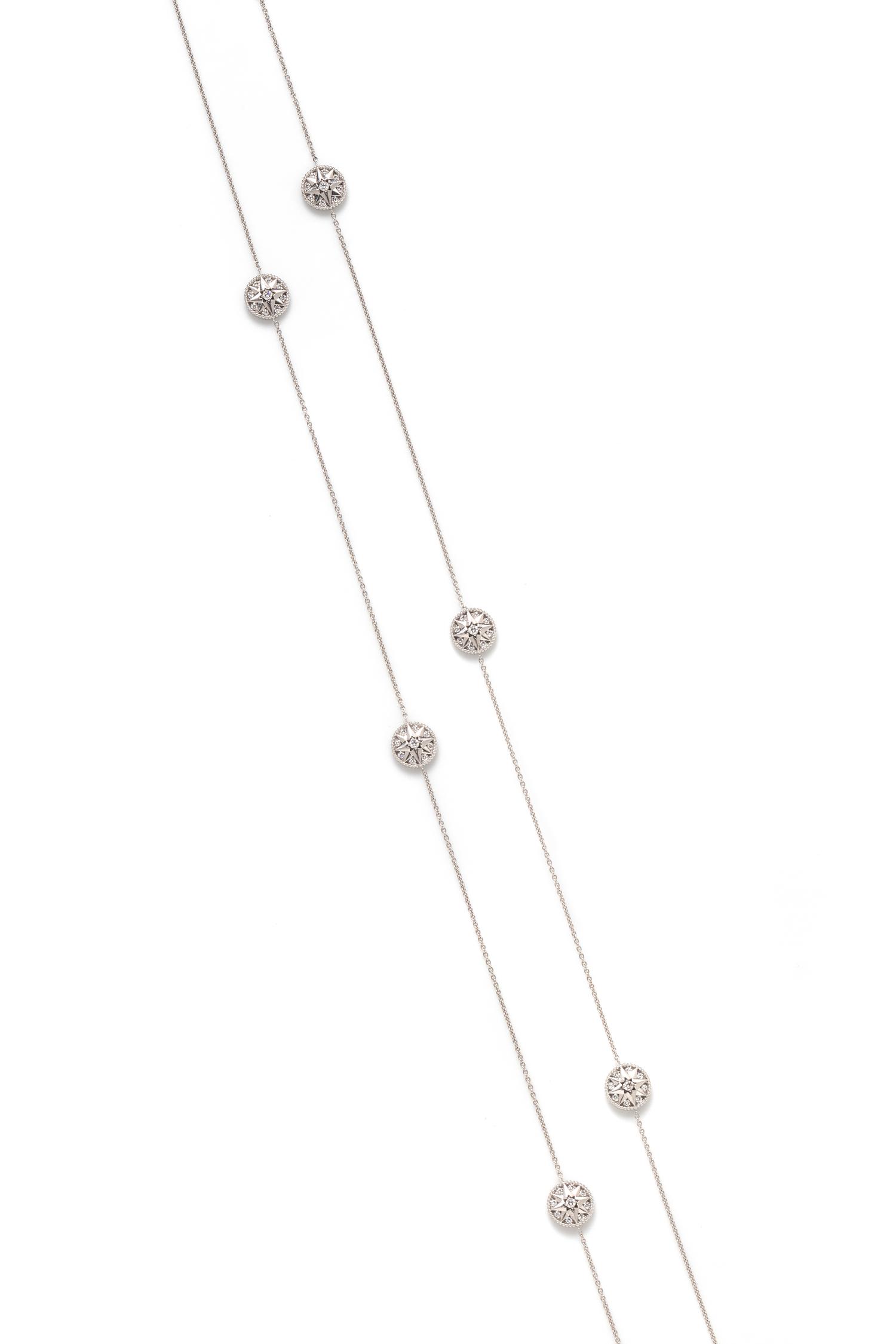 DIOR, FRENCH, PAIR OF DIAMOND 'ROSE DE VENTS' LONGCHAIN NECKLACES