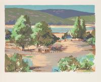 Five Works: Village of Trampas N.M ., edition 64/120; Rio Chama , edition 60/120; High Meadow , edition 86/120; The Stanstuario at Chimayo - N.M., edition 124/130; Palo Verde , edition 83/120