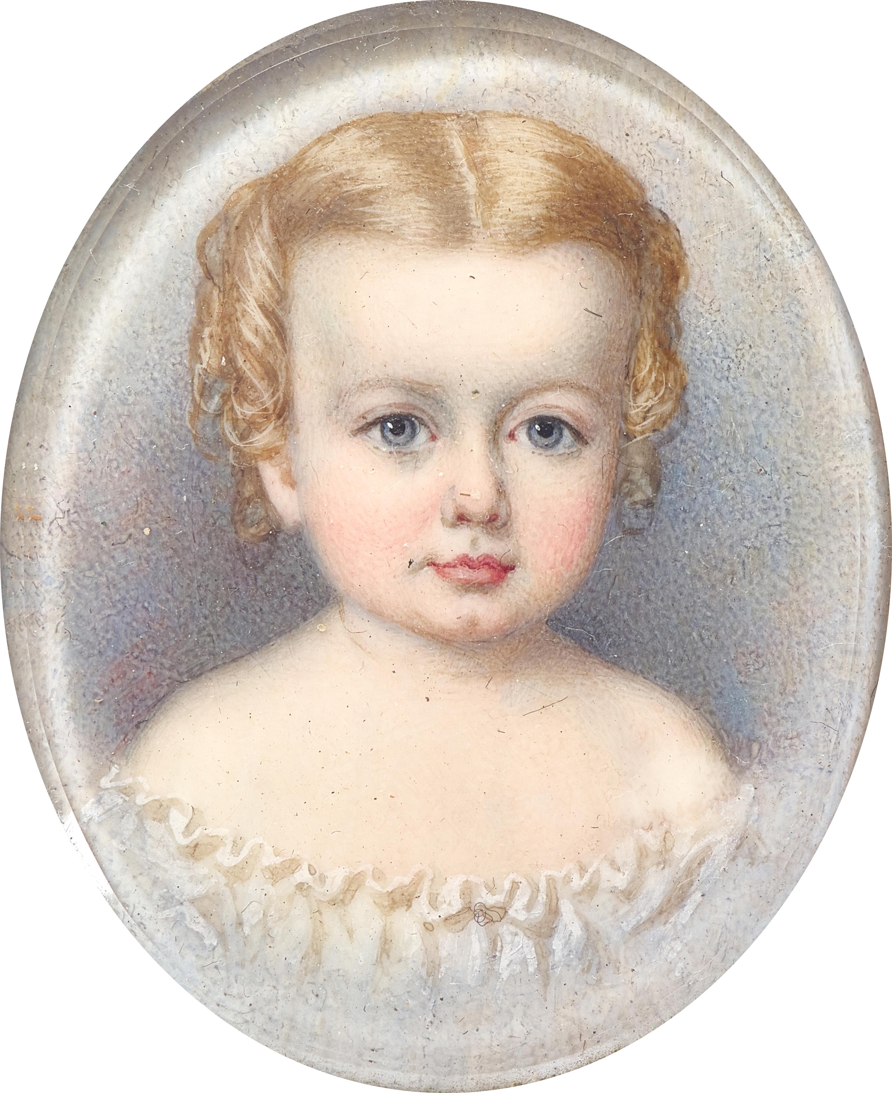 Attributed to John Carlin (American, 1813-1891) — Portrait Miniature of a Young Child