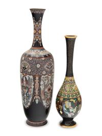 Eight Chinese and Japanese Cloisonné Enamel Articles