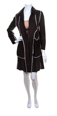 A Marni Brown Suede Coat, Size 38.