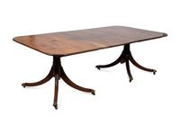 A George III Style Mahogany Two Pedestal Dining Table