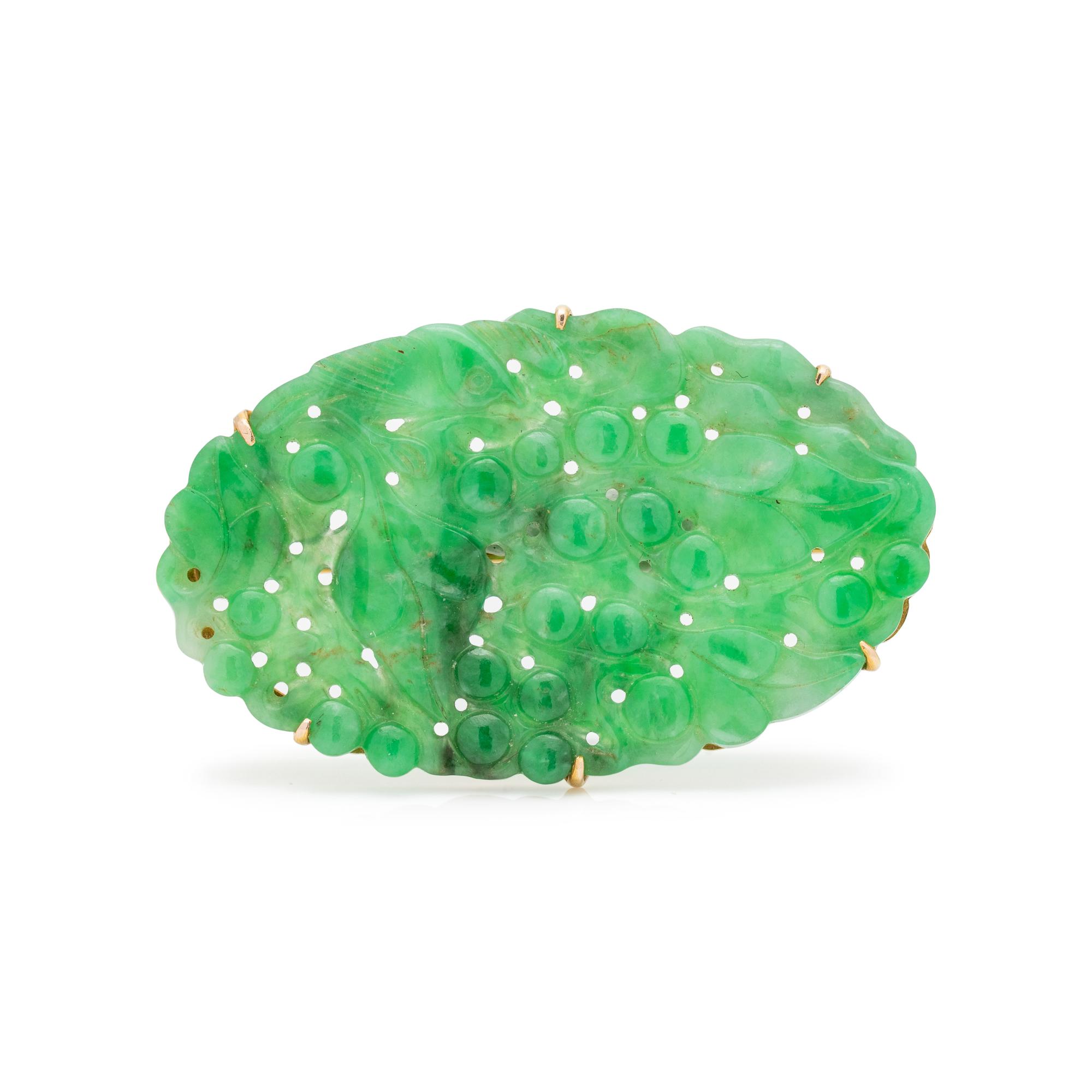 JADE BROOCH