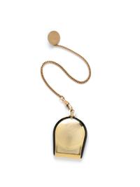 LeCOULTRE, GILT METAL AND ENAMEL TRAVEL ALARM CLOCK